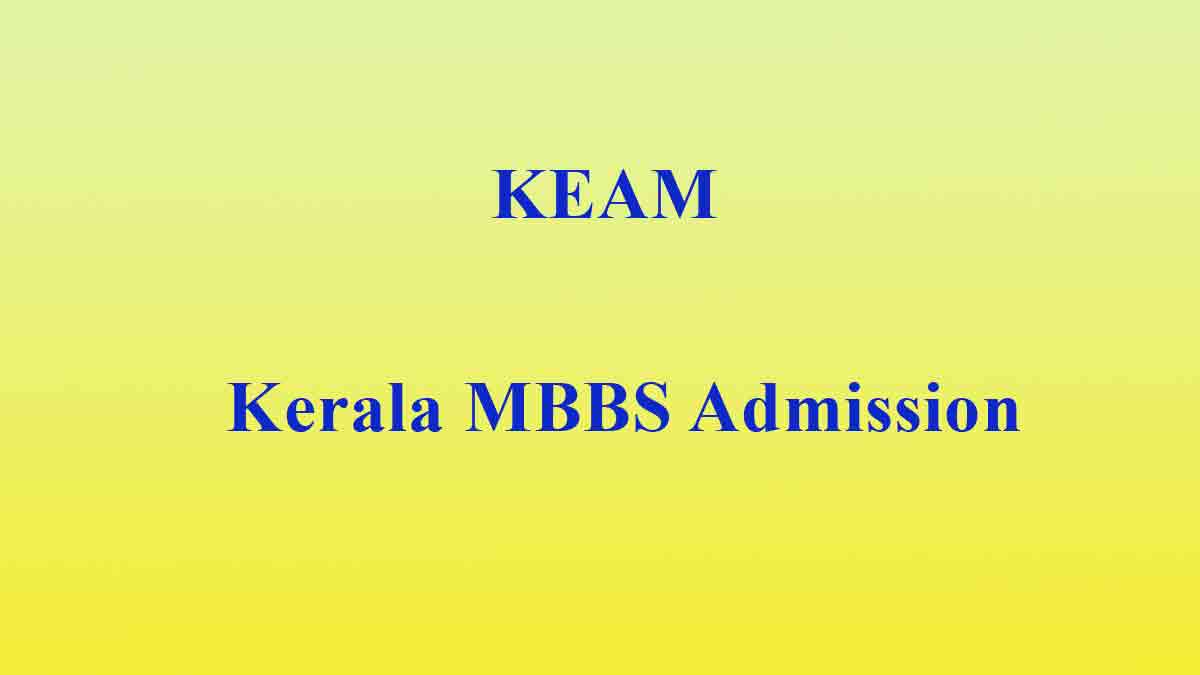 Kerala KEAM MBBS Admission